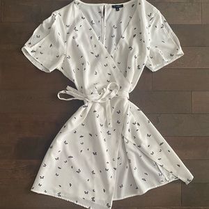 SOLD: White Dynamite wrap summer dress